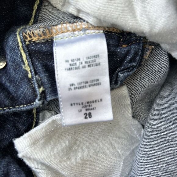 GUESS Jeans Vintage Low Rise Crop Capri Cuffed Jeans Y2K Sz 26 Stretch - Picture 4 of 8